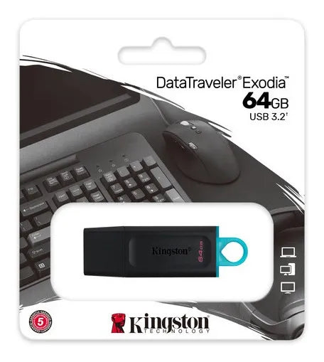 MEMORIA USB 64GB KINGSTON DTX NEGRO